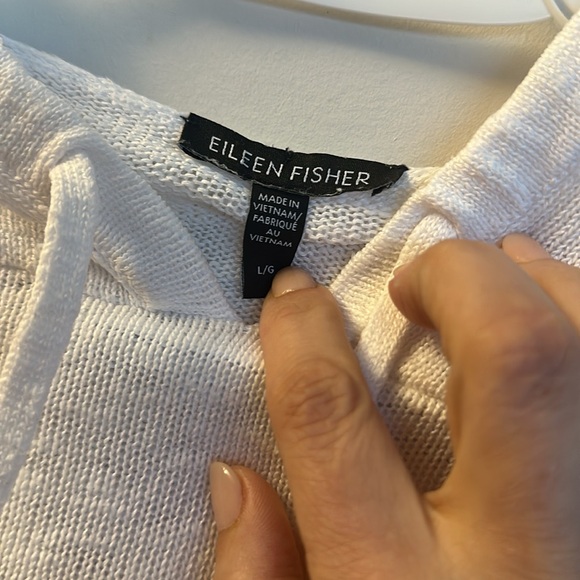 Eileen Fisher (L) linen knit hoodie - Picture 3 of 4